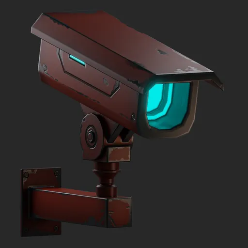 Stylized Sci-Fi Security Camera