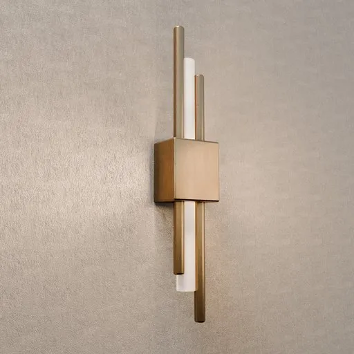 3D model of a sleek, luxury LED wall lamp for modern interior lighting design, Blender compatible.