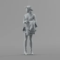 Lowpoly Female Standing