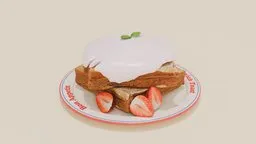 Open Strawberry toast