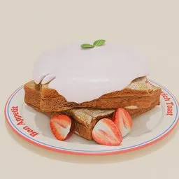 Open Strawberry toast