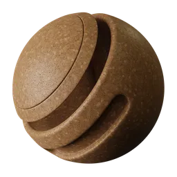 High-quality procedural cork texture for 3D modeling in Blender, ideal for realistic wood material creation.