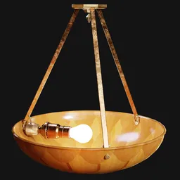 Floral 1920s Ceiling Bowl Pendant Light