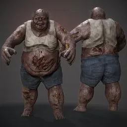 Fat Zombie Character v2