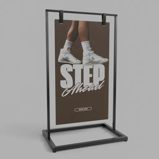 Freestanding Hanging Poster Stand
