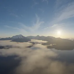 Sunset Sky Mountain Landscape Lake