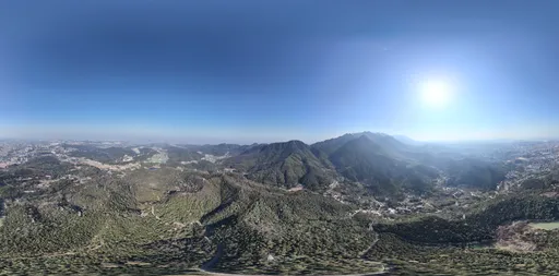 Green tree mountain cloud bluesky