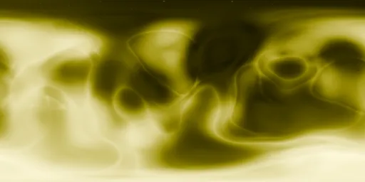 Yellow Nebula in Dark Space