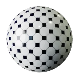 High-quality PBR floor tile material with adjustable color, scale, aspect ratio, and rotation for Blender 3D artists.