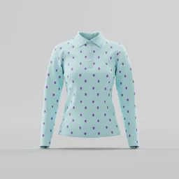 Seed Print Women's Polo Shirt