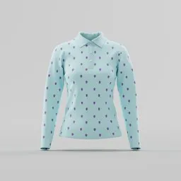 Seed Print Women's Polo Shirt