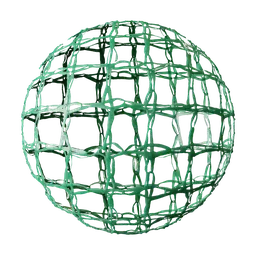 Seamlessly tileable PBR green plastic net material with realistic alpha transparency for use in 3D design and VFX.