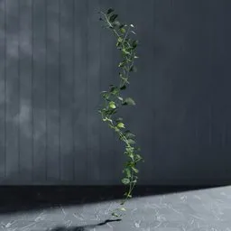 Highly detailed Blender 3D model of a realistic artificial Phytonia garland, editable stem, with geometry nodes.