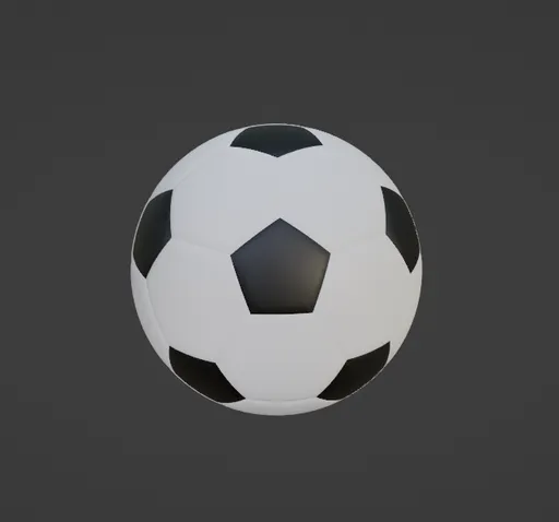 Detailed 3D model of a soccer ball with high-resolution textures, suitable for Blender rendering.