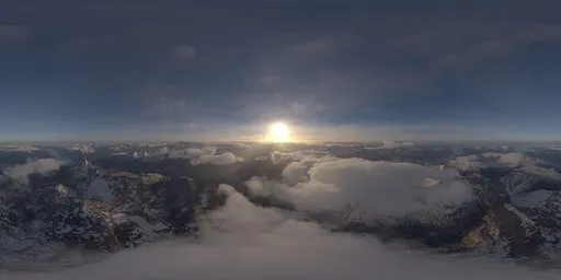 Dramatic Mountain Clouds Sunset