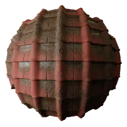Weathered Red Clay Roof Tiles