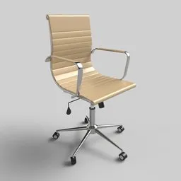 Office chair beige leather