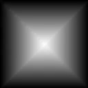 Abstract radiant cross-shaped 3D light model with gradient illumination, compatible with Blender, for digital art and animation.