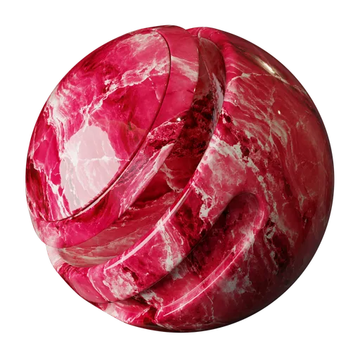 Pink Red Cream Marble