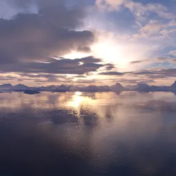 Clouds & Sunrays Dramatic Landscape