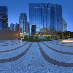 Square at night