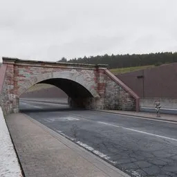 Realistic urban street scene