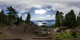 Ocean Coast from Mountain Top