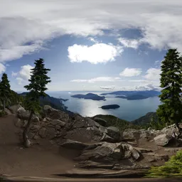 Ocean Coast from Mountain Top