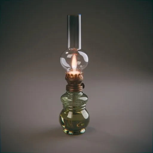 Vintage Kerosene Lamp with Rig