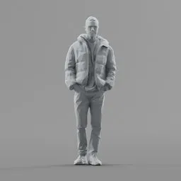 Lowpoly Male Standing