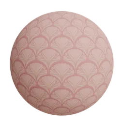 Stylized lotus floral wallpaper