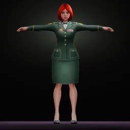 Female Officer  Stylized  Character