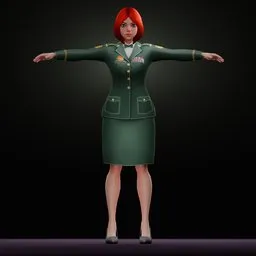 Female Officer  Stylized  Character