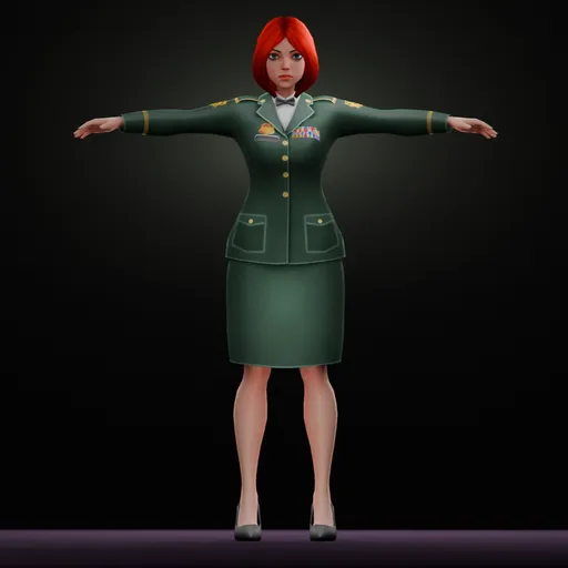 Female Officer  Stylized  Character