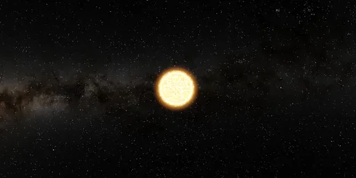 Sun Star in Deep Space