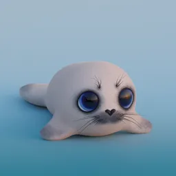 White baby seal