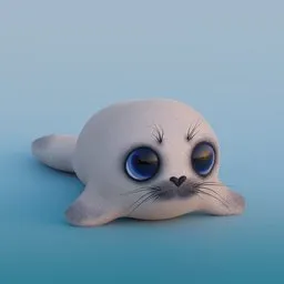 White baby seal