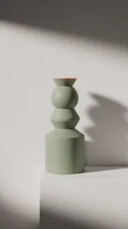 Minimal Geometric Candle Still Life