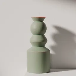 Minimal Geometric Candle Still Life