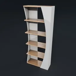 Modern Curved Bookcase