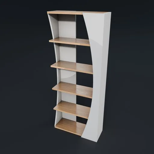 Modern Curved Bookcase