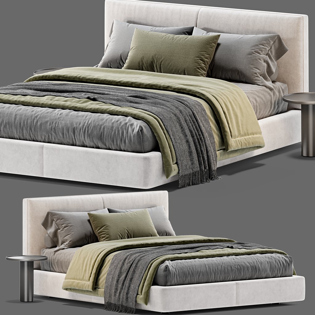 Bed B&B Italia Richard | Beds Models | BlenderKit