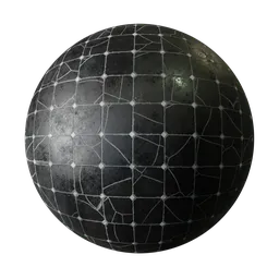 Cracked Dark Tech Tiles