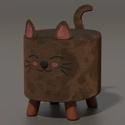 Children's ottoman cat