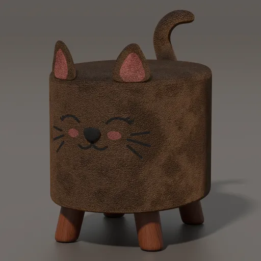 Children's ottoman cat