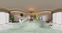 Elegant Christmas Lounge Interior