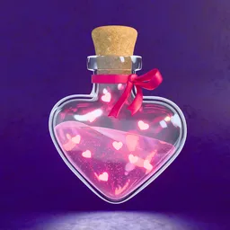 Love Potion Heart Bottle
