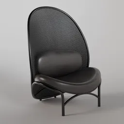 Chips Lounge Chair B123 - Black Grain