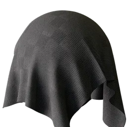 Charcoal Square Textured Jersey Fabric