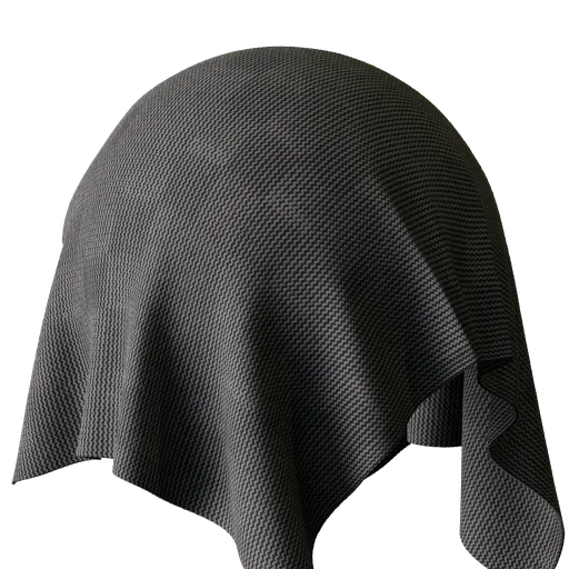Charcoal Square Textured Jersey Fabric